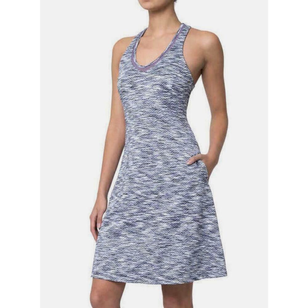 MPG Mondetta Performance Gear Travel Dress Purple Scoop Neck A-Line Size L